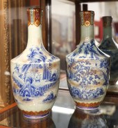 Pair Fine Japanese Koransha Gilt Porcelain