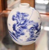 Edo Japanese Hirado Small Dragon Jar