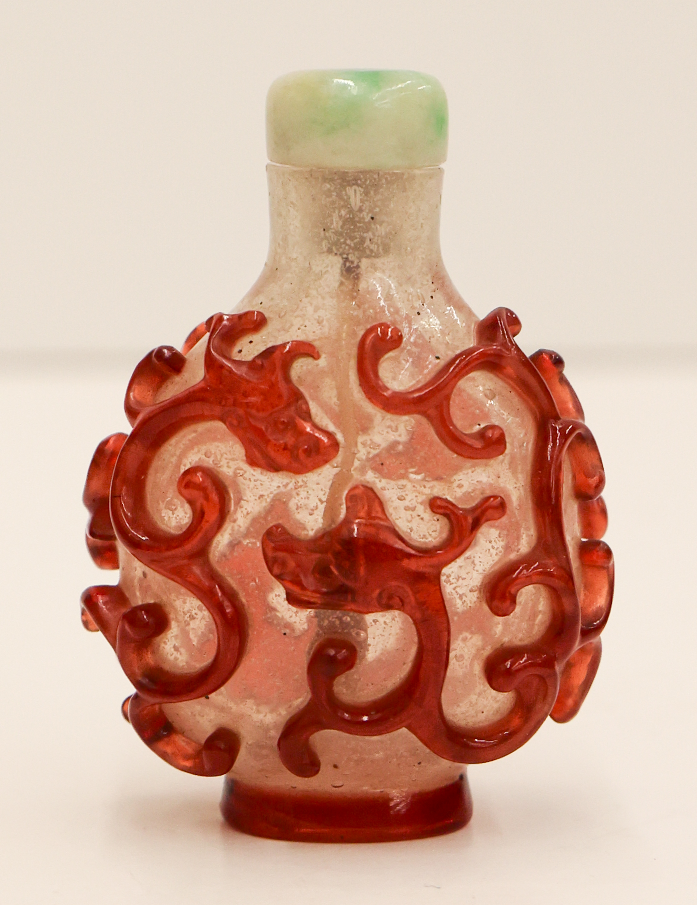 Chinese Red Overlay Peking Glass 3afe36