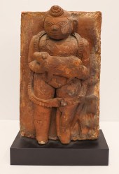 Indian Terracotta Stele of Man with