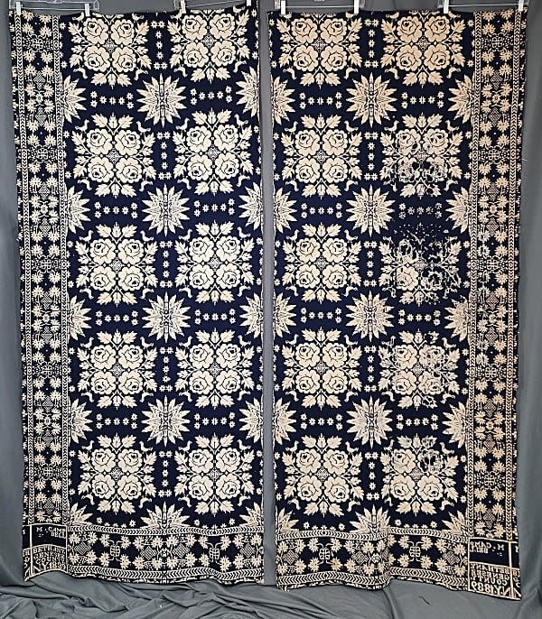 Antique 1839 figural coverlet from 3aff15