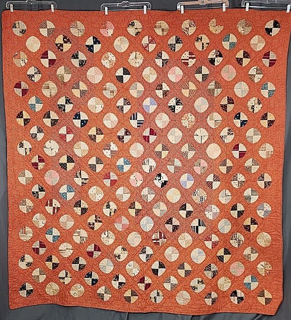 Antique c1890 Marble Pattern Quilt 3aff4b
