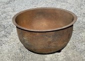 A 19th C. large size cast iron cauldron.