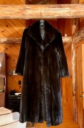 A ladies full length mink coat, 48”L,