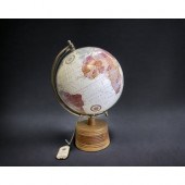 TWO WORLD GLOBE LAMPS, TOGETHER WITH