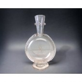 A 19TH CENTURY CRYSTAL FLASK / CARAFE.