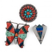 Zuni and Chiricahua Apache Silver Pins