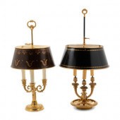 Two Empire Style Brass Bouillotte Lamps
Early