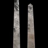 A Pair of Rock Crystal Obelisks
20th