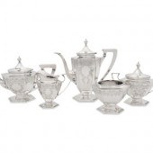A Dominick and Haff Silver Five-Piece