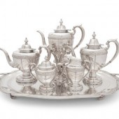 A Sanborns Silver Six-Piece Tea and