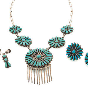 Zuni Silver and Petit Point Turquoise 3b0d2b