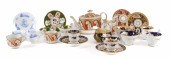 A GROUP OF ENGLISH PORCELAIN TEA AND