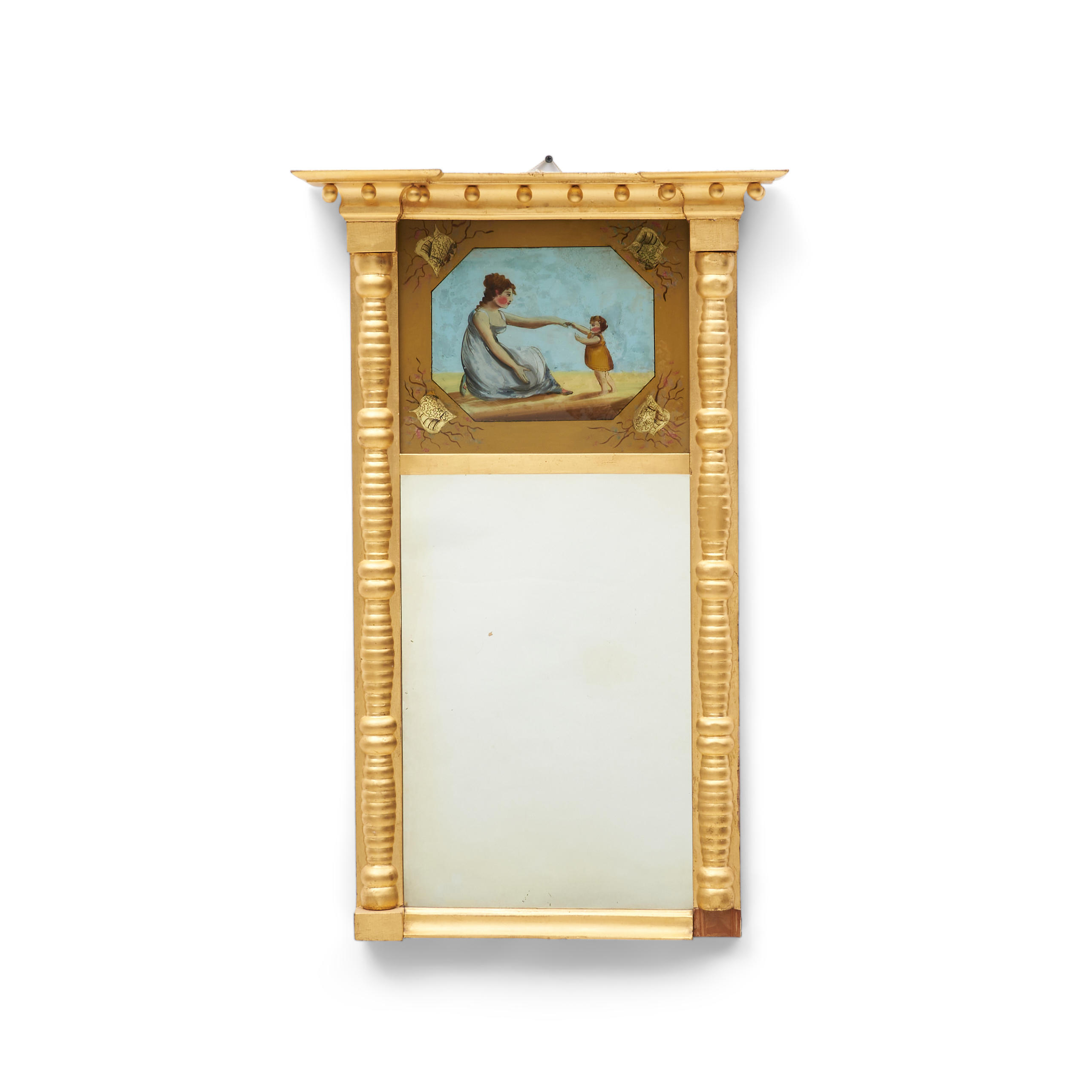 FEDERAL GILT EGLOMISE MIRROR with