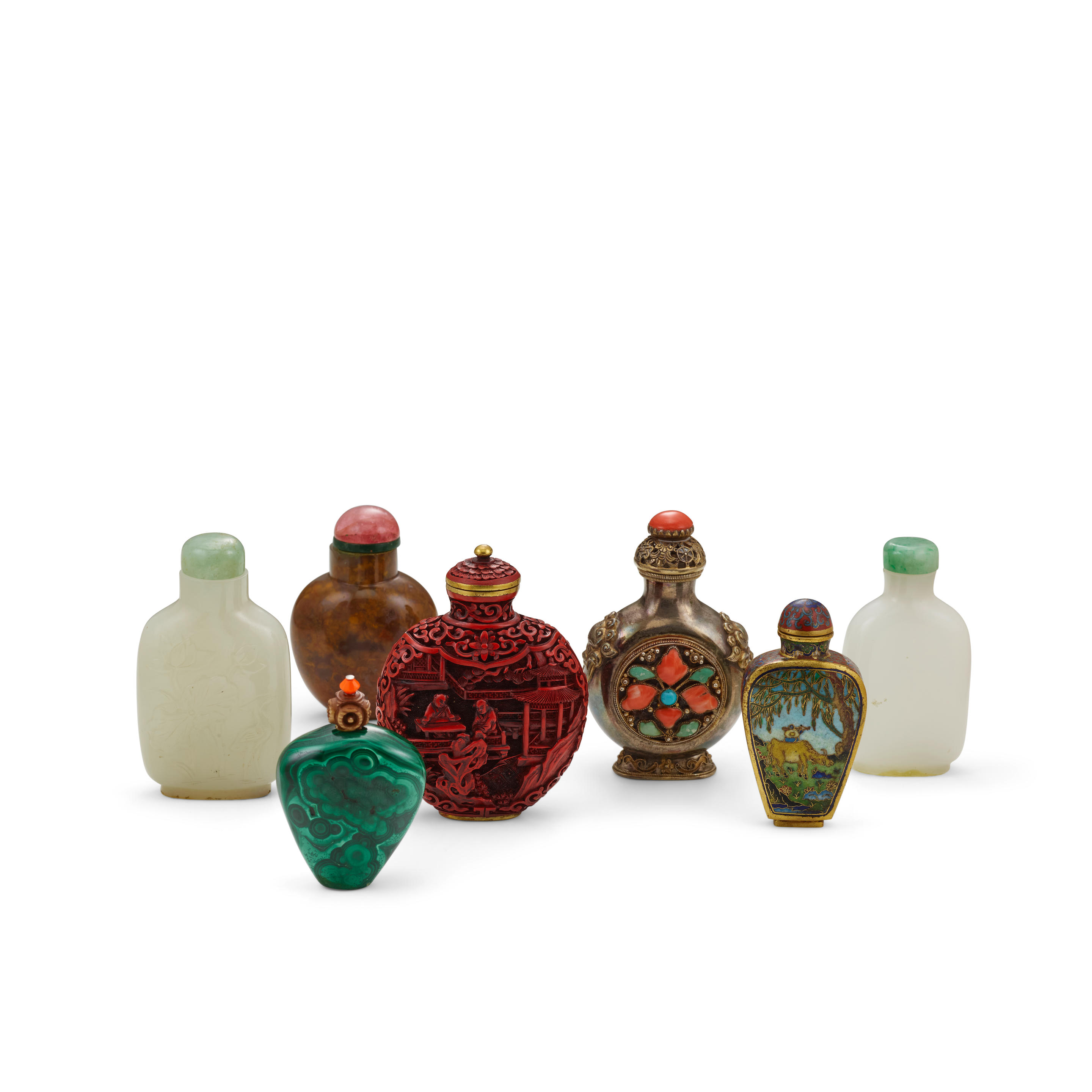 A GROUP OF SEVEN SNUFF BOTTLES 3ae99e