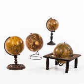 FOUR 19TH AND 20TH CENTURY TABLE GLOBES