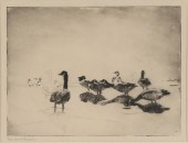 FRANK W. BENSON (1862-1951)Wild Geese