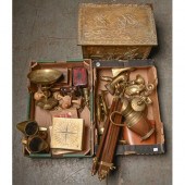 Miscellaneous brass and other metalware,