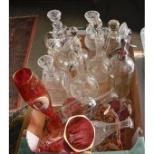 Miscellaneous glassware, including a