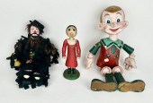 THREE FIGURAL TOYS 20TH CENTURY HEIGHTS