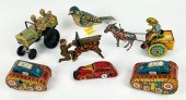 SEVEN TIN LITHOGRAPHED TOYS 20TH CENTURY