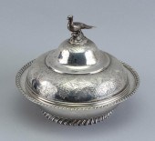 CROSBY & BROWN COIN SILVER CHEESE DOME