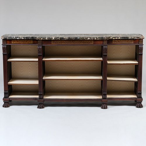 REGENCY BRASS INLAID MAHOGANY BOOKCASEWith 3b1eac