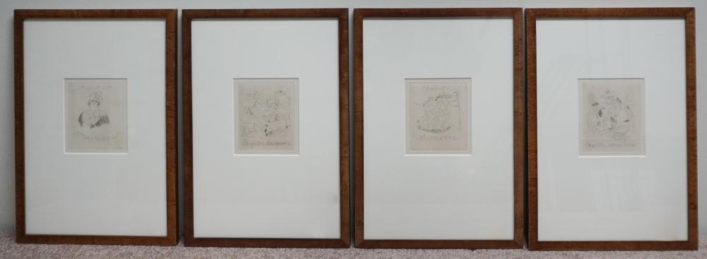 GROUP OF FOUR FRENCH ETCHINGS OF 3b23e0