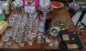 ASSORTED GLASSWARE & OTHER TABLE ARTICLES