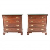A PAIR OF STATTON CHERRY BEDSIDE CHESTS