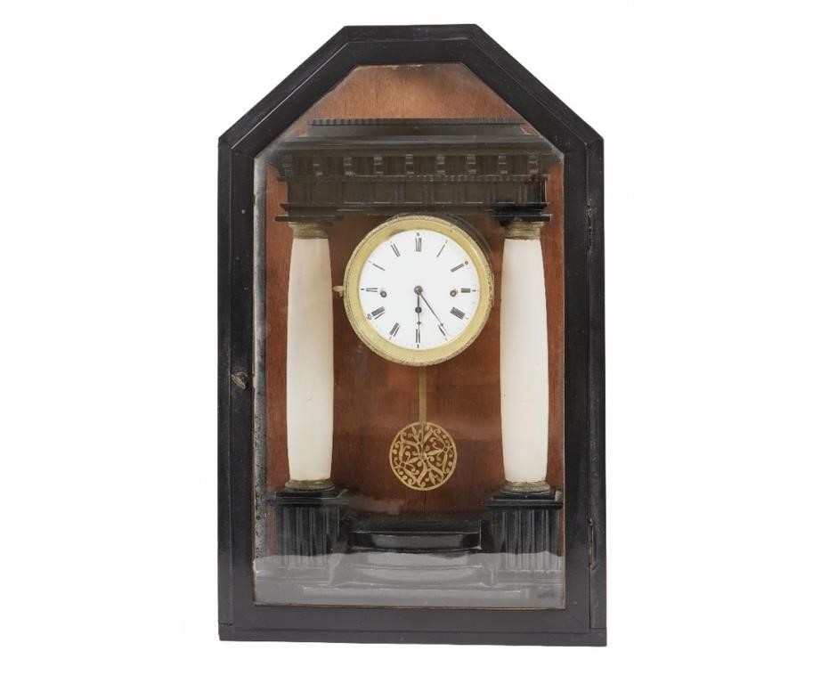 French Empire Portico clock 19th 3b2af5