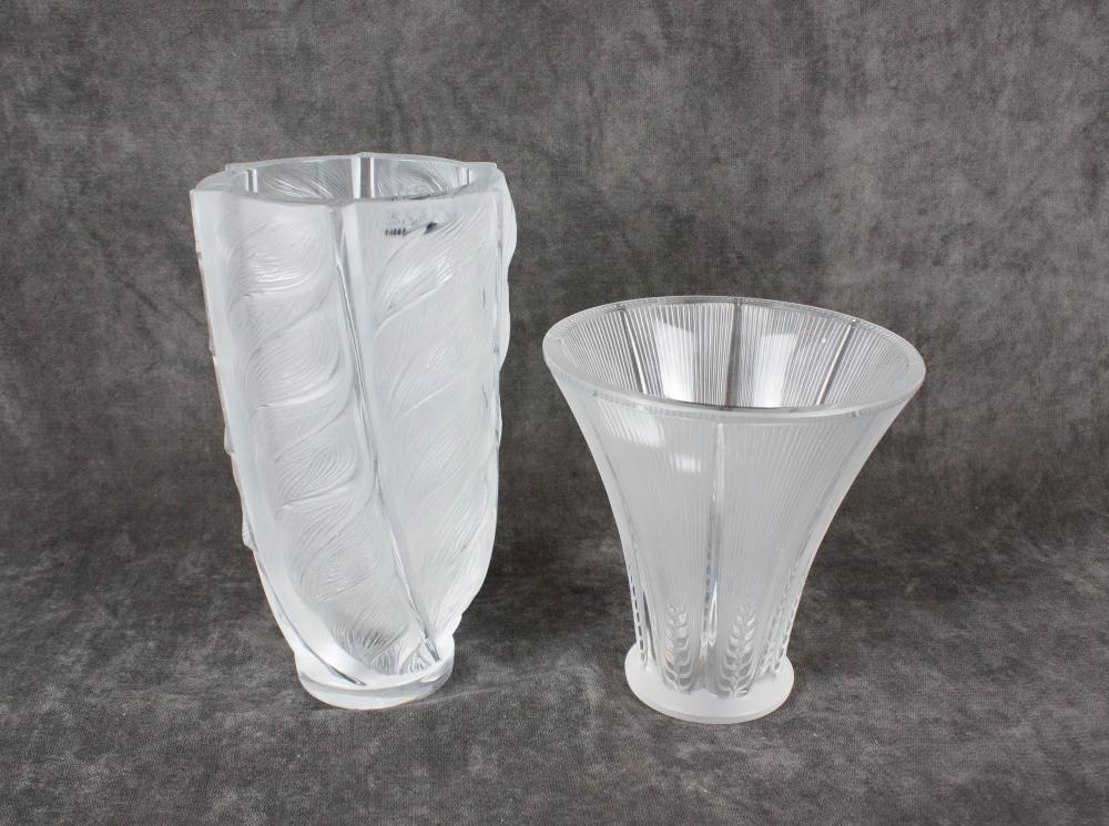 TWO FRENCH LALIQUE FROSTED GLASS 3b2d06