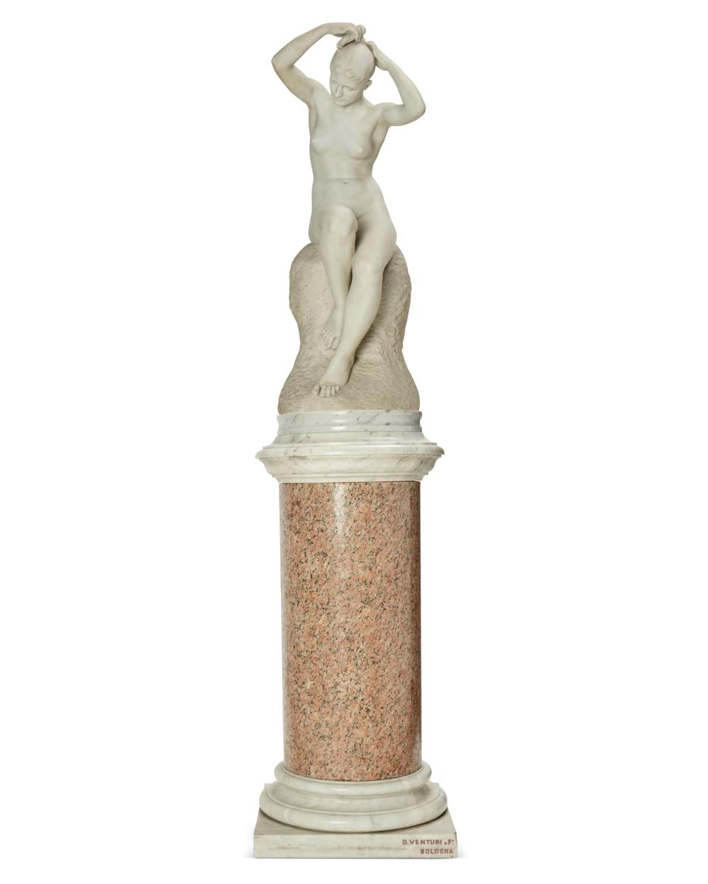 A MARBLE SCULPTURE OF NUDE WOMANA 3b2e4f