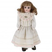 GERMAN BISQUE HEAD CHILD DOLL WITH GLASS
