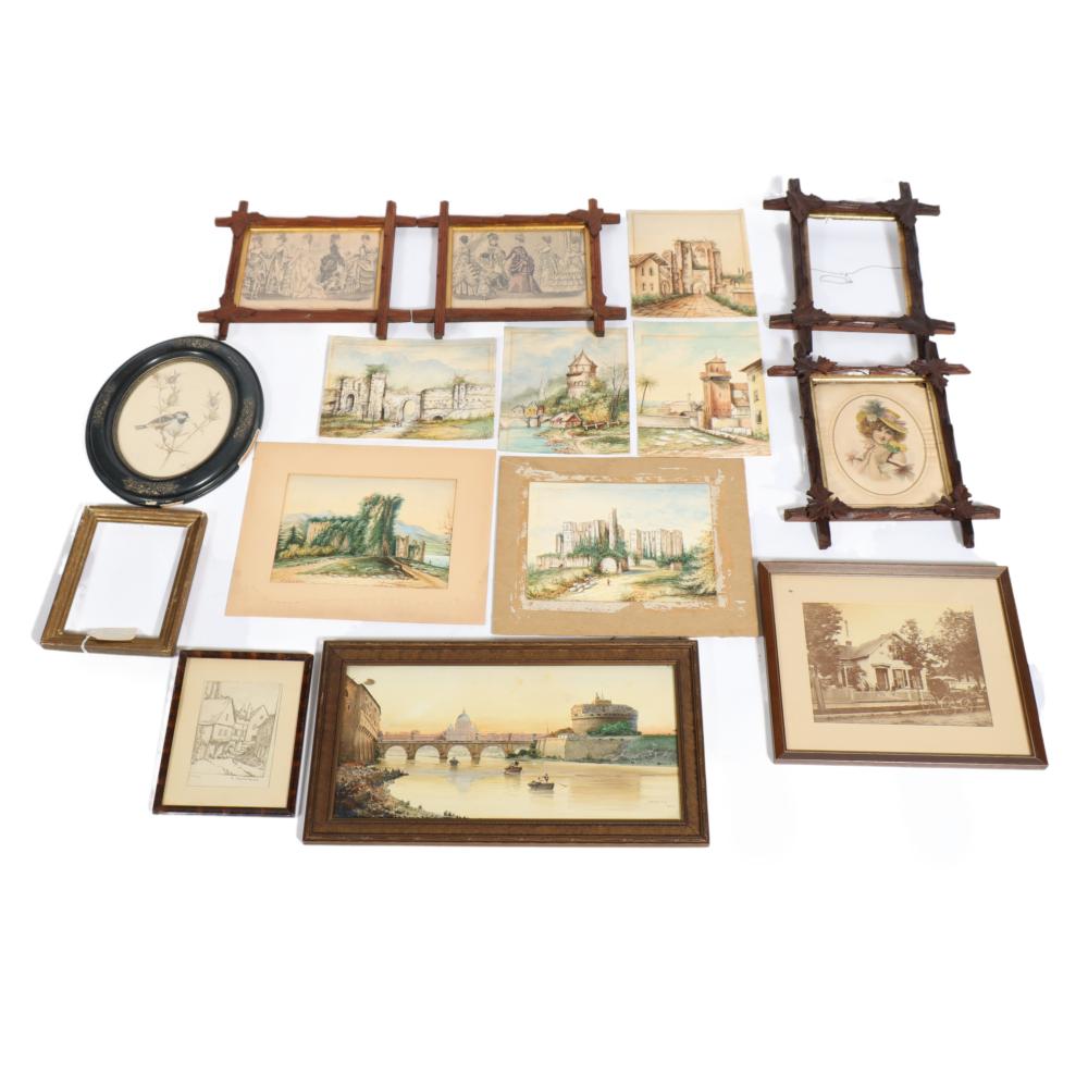 COLLECTION OF WATERCOLOR EUROPEAN 3b3098