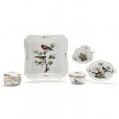 FOUR HEREND ROTHSCHILD BIRD SMALL TABLE