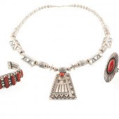 Navajo Silver and Coral Jewelry
third
