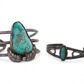 Navajo Silver and Turquoise Cuff Bracelets
mid