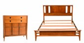 (2) pc Modern Design twin size bed and