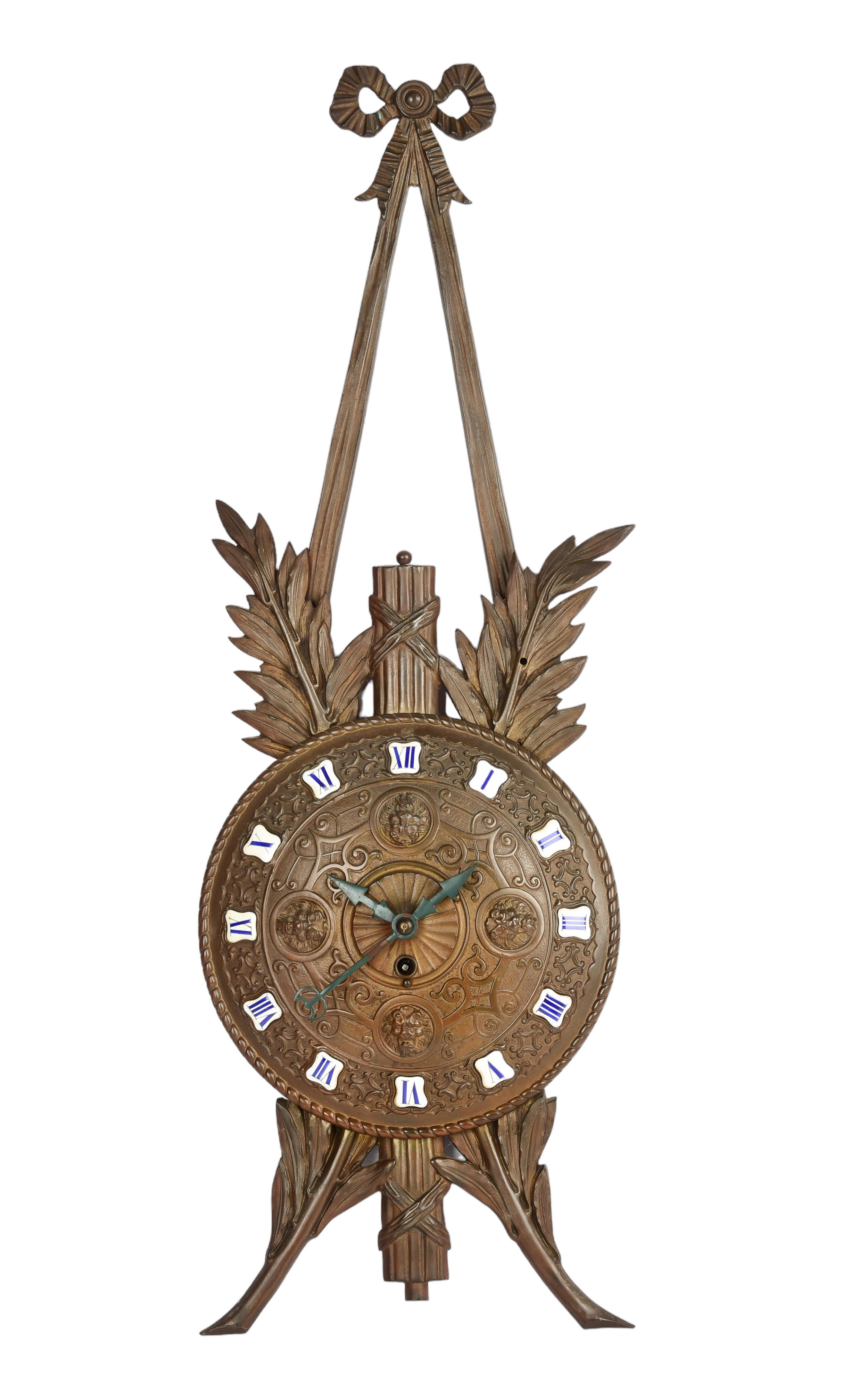 French hanging wall clock in bronze 3b0f06
