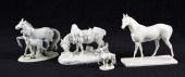 (4) Porcelain horse figurines, c/o Meissen