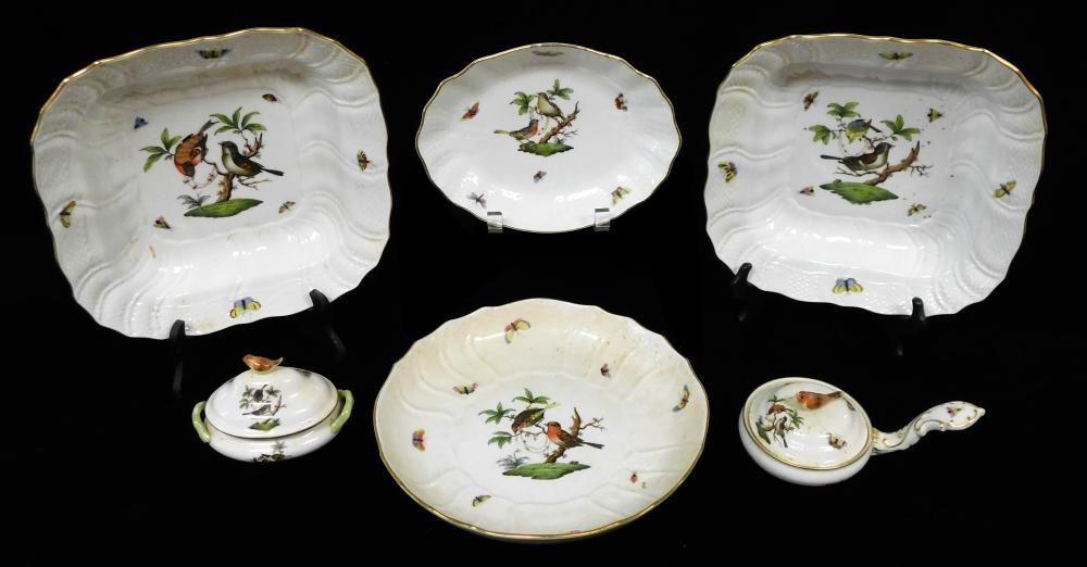 HEREND PORCELAIN SIX PIECES IN 3b12be