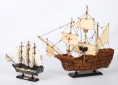(2) Sailing ship models, c/o Santa Maria
