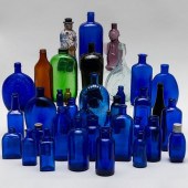 GROUP OF COLORED GLASS BOTTLESComprising:

A