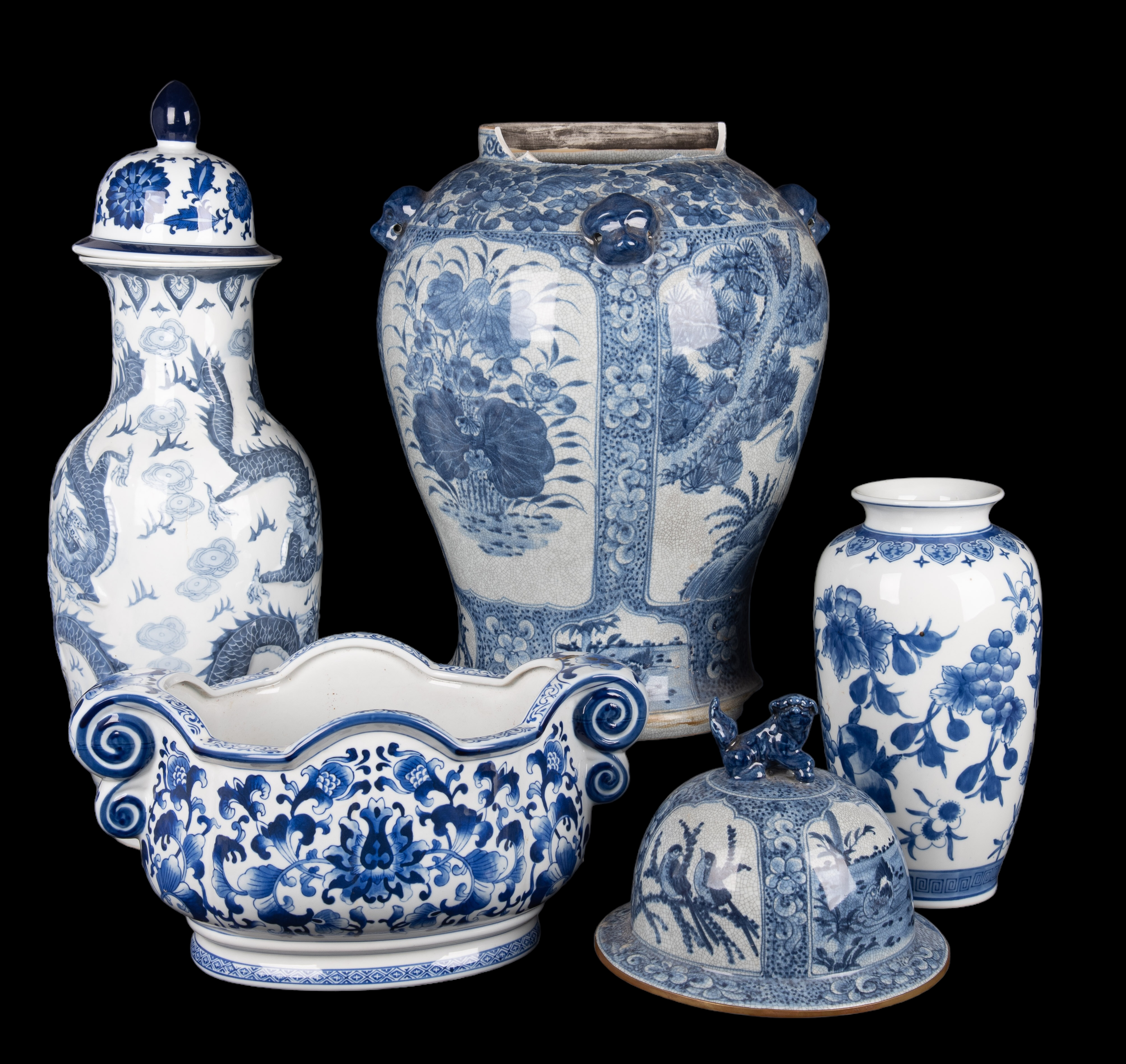  4 Pcs Chinese blue white porcelain  3b1c6f