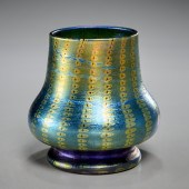 TIFFANY STUDIOS, BLUE AND GOLD FAVRILE