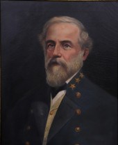 Portrait of Robert E Lee, presented