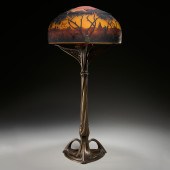 DAUM (ATTRIB), CAMEO GLASS LAMP SHADE