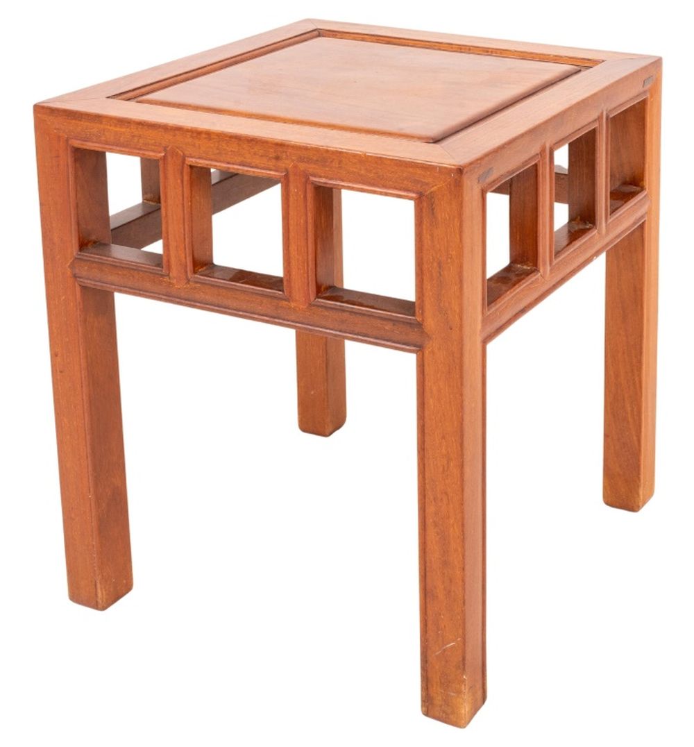 CHINESE TEAK WOOD END TABLE Chinese 3b4cf8