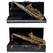  2 Selmer tenor saxophones surface 3b4f14